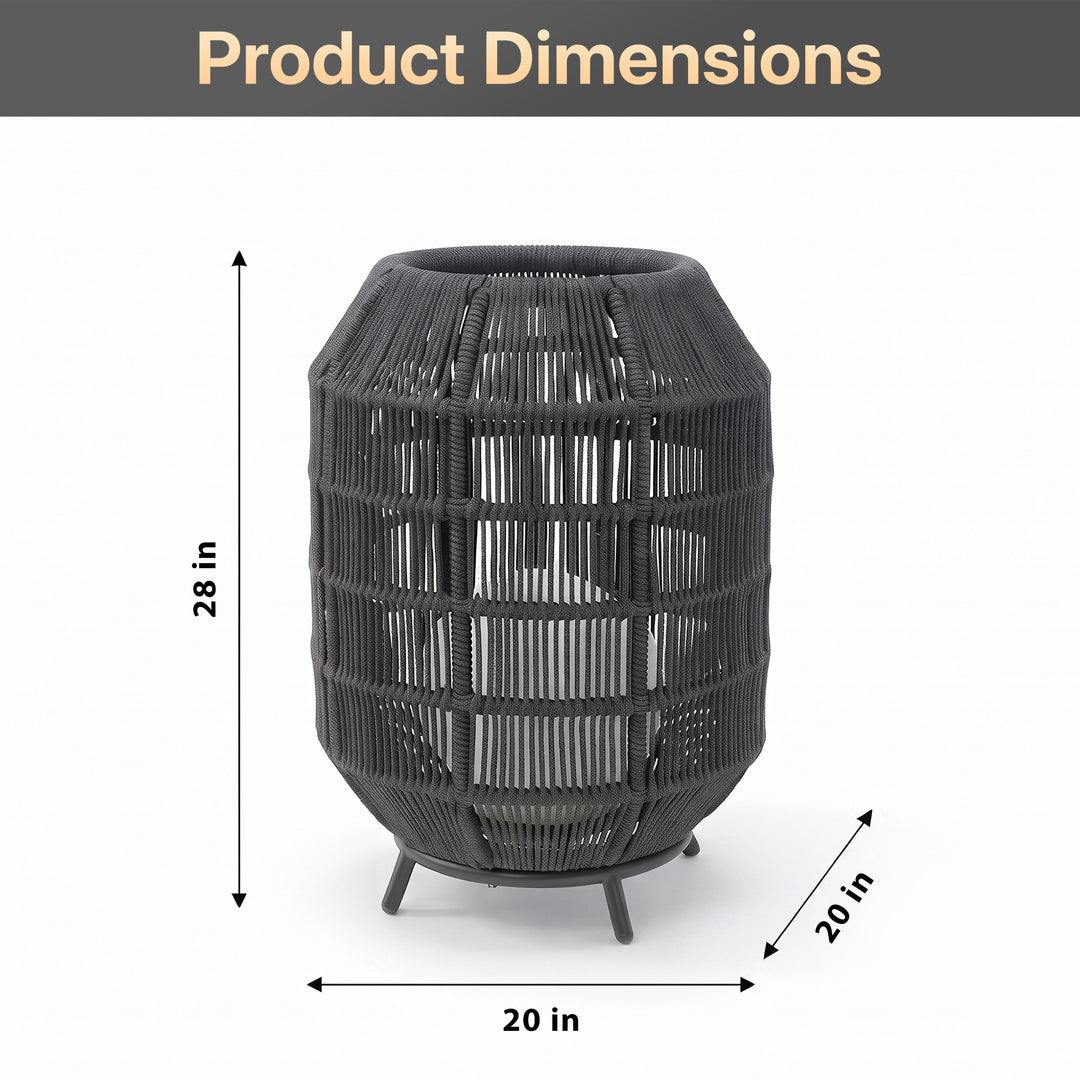 Emeric Outdoor Rope Floor Lamp