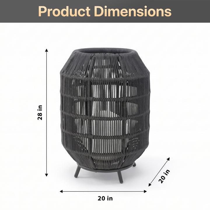 Emeric Outdoor Rope Floor Lamp