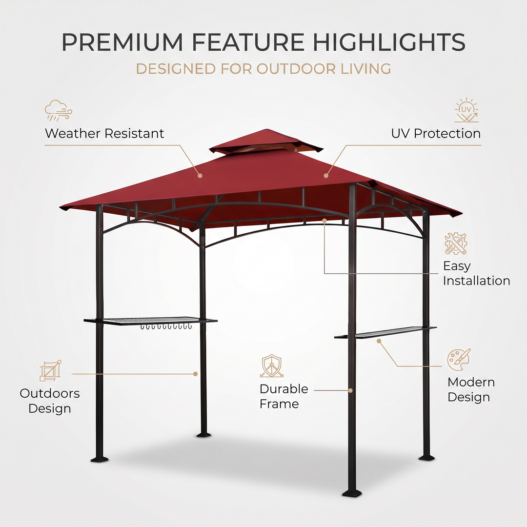 Aglaë Outdoor Gazebo For Garden ,Terrace (Black)