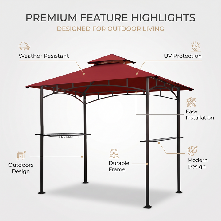 Aglaë Outdoor Gazebo For Garden ,Terrace (Black)