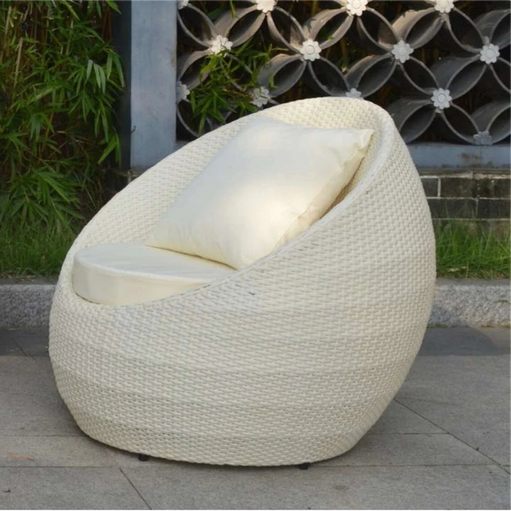 Retto Outdoor Sofa Set 2 Seater , 2 Single seater and 1 Center Table Set (White)