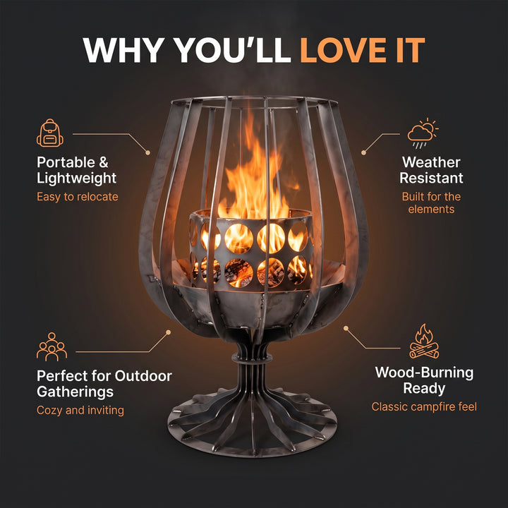 Nova Glass Shape Outdoor Fire Pits