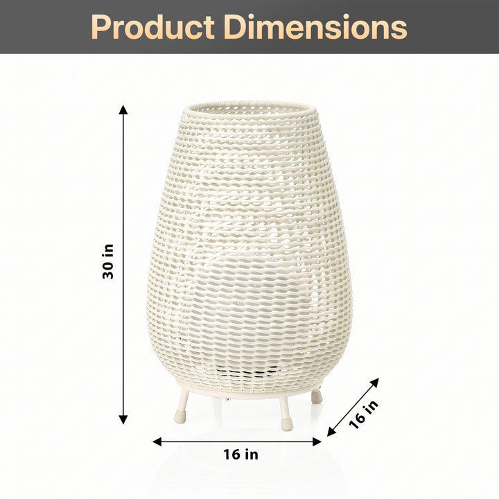 Okawa Outdoor Wicker Floor Lamp