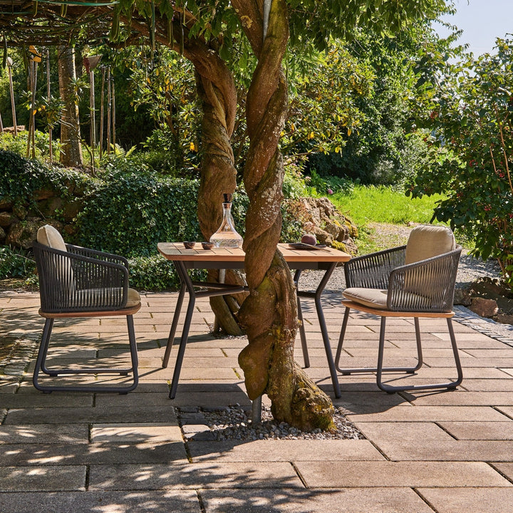 Goen Outdoor Patio Seating Set 4 Chairs and 1 Table Set (Grey)