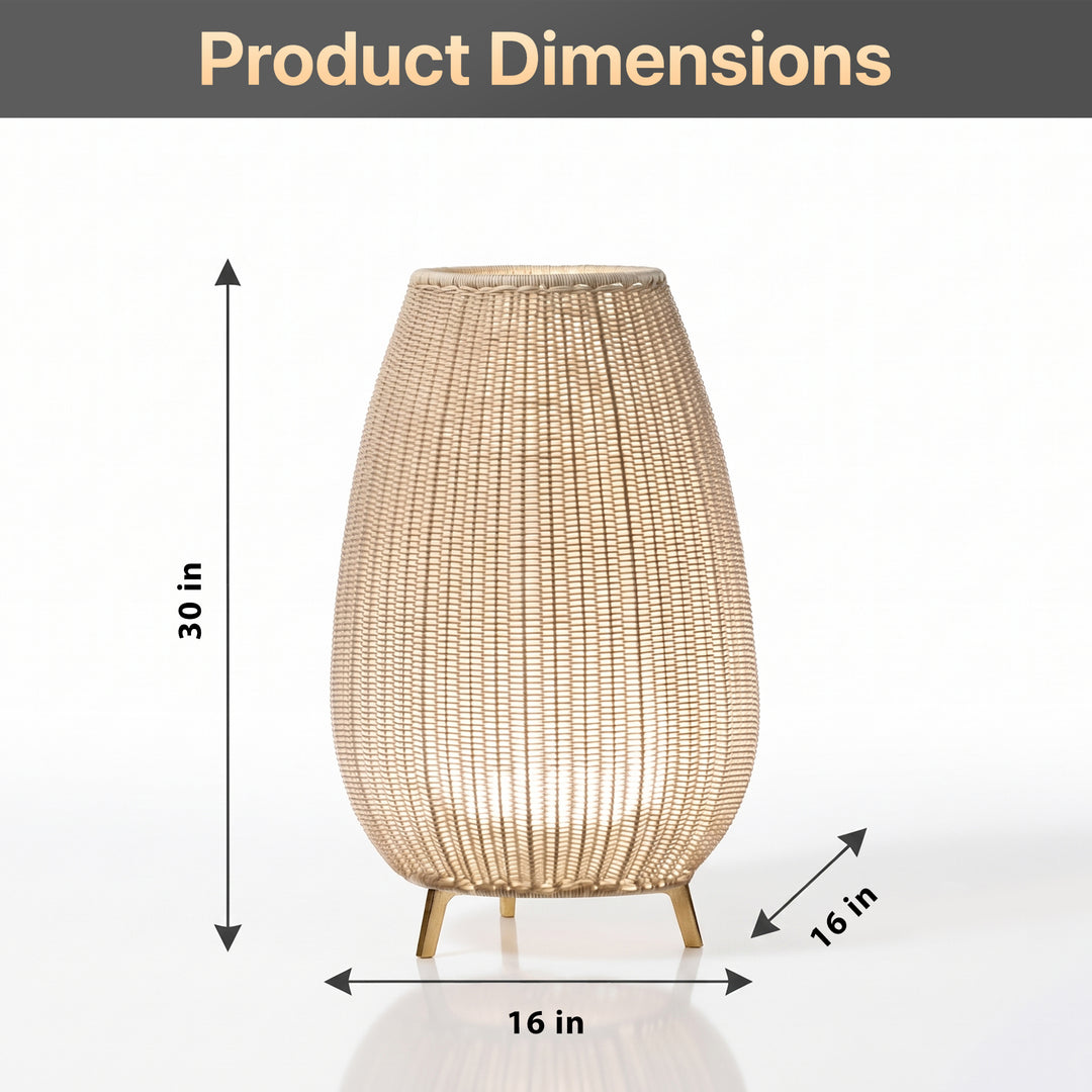 Fabel Outdoor Wicker Floor Lamp