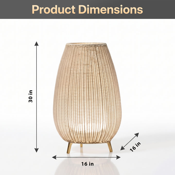 Fabel Outdoor Wicker Floor Lamp