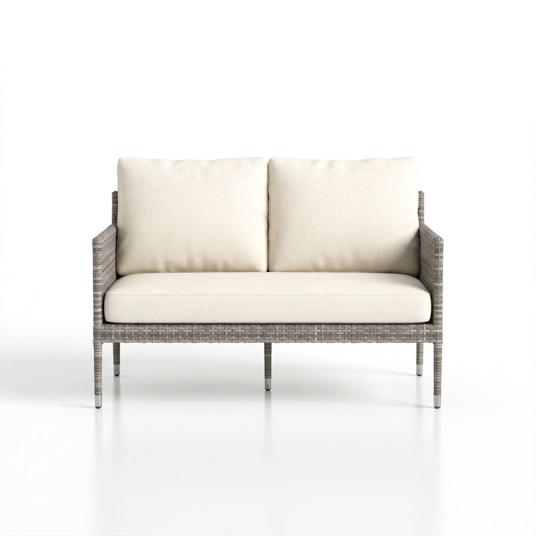 Mosè Outdoor Patio Sofa Set 2 Seater (Grey)