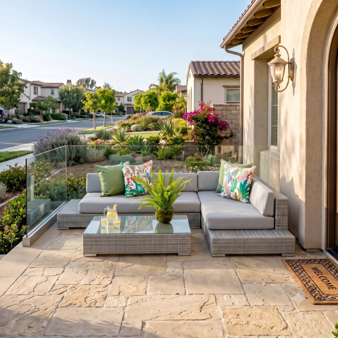 Alison Outdoor Sofa Set 2 Seater Right Sofa, 2 Seater Left Sofa and 1 Center Table