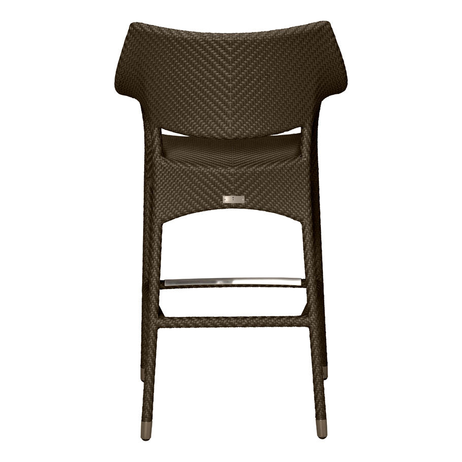 Baier Outdoor Patio Bar Chair 2 Chairs For Balcony (Dark Brown)