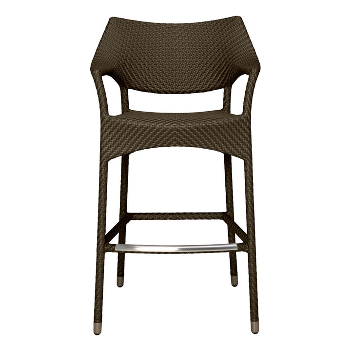 Baier Outdoor Patio Bar Chair 2 Chairs For Balcony (Dark Brown)