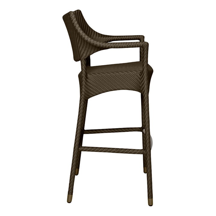 Baier Outdoor Patio Bar Chair 2 Chairs For Balcony (Dark Brown)