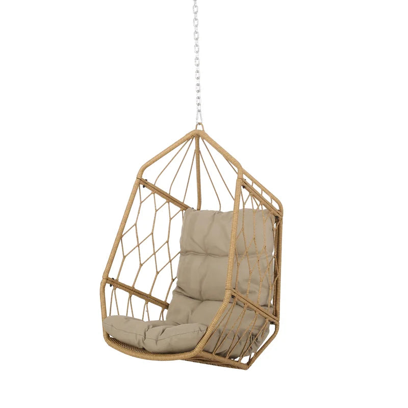 Ines Single Seater Hanging Swing Without Stand For Balcony , Garden Swing (Honey)