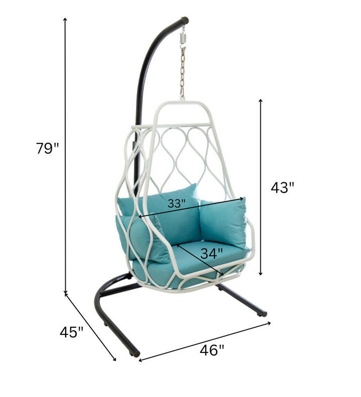 Drago Single Seater Hanging Swing With Stand For Balcony , Garden Swing