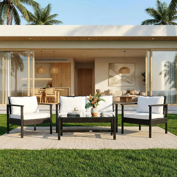 Mesa Outdoor Garden Balcony Sofa Set 2 Seater , 2 Single Seater 1 Center Table Set