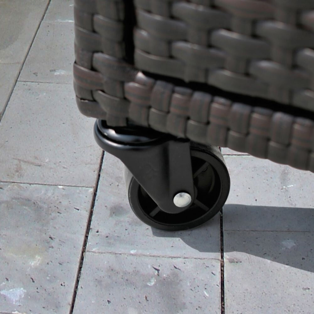 Avis Outdoor Patio Bar Serving Cart (Dark Brown)