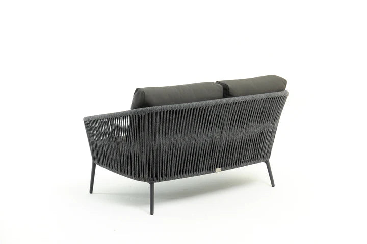 Caruso Outdoor Sofa 2 Seater (Dark Grey) Braided & Rope