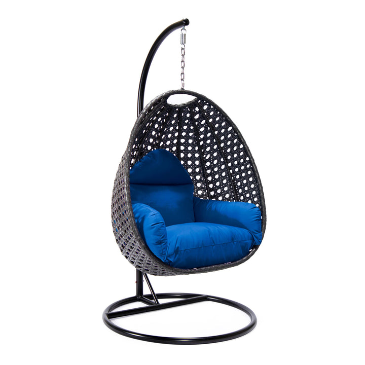 Doriano Single Seater Hanging Swing With Stand For Balcony , Garden (Drak Grey)