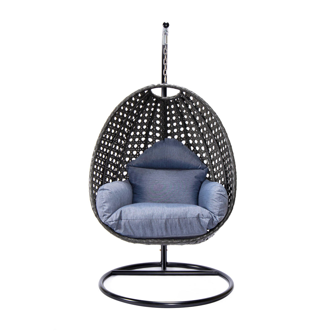 Doriano Single Seater Hanging Swing With Stand For Balcony , Garden (Drak Grey)