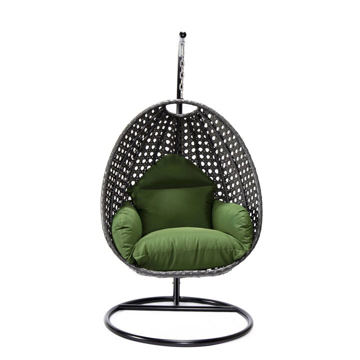 Doriano Single Seater Hanging Swing With Stand For Balcony , Garden (Drak Grey)