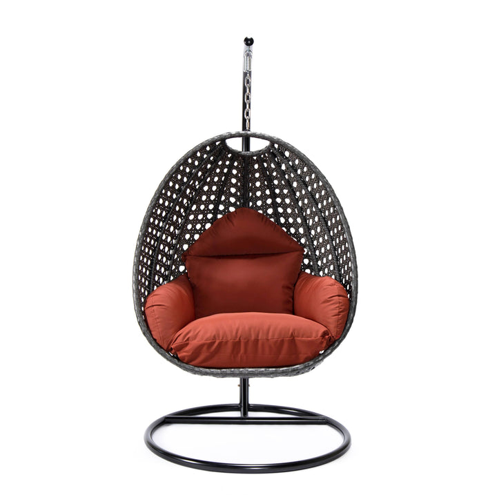 Doriano Single Seater Hanging Swing With Stand For Balcony , Garden (Drak Grey)