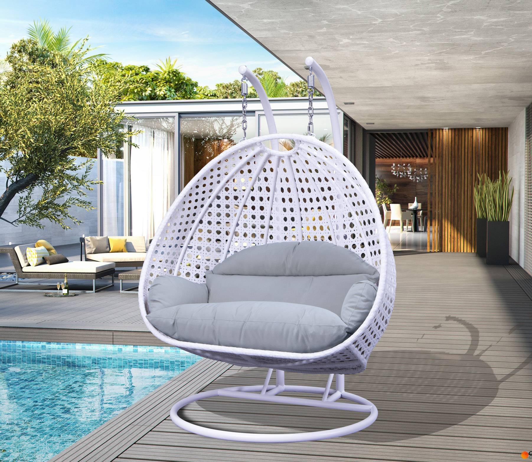 Dreamline Outdoor Furniture Double Seater Hanging Swing With Stand