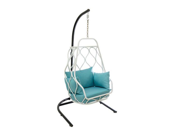 Drago Single Seater Hanging Swing With Stand For Balcony , Garden Swing