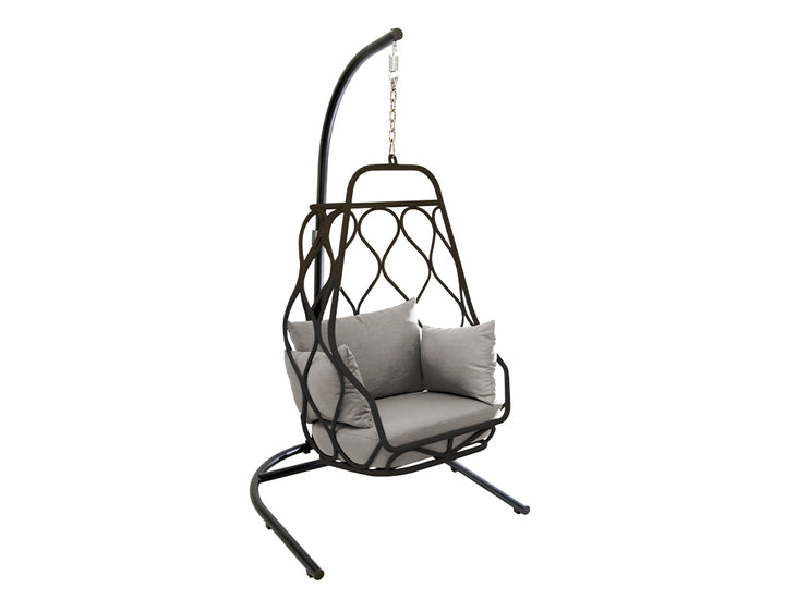 Drago Single Seater Hanging Swing With Stand For Balcony , Garden Swing