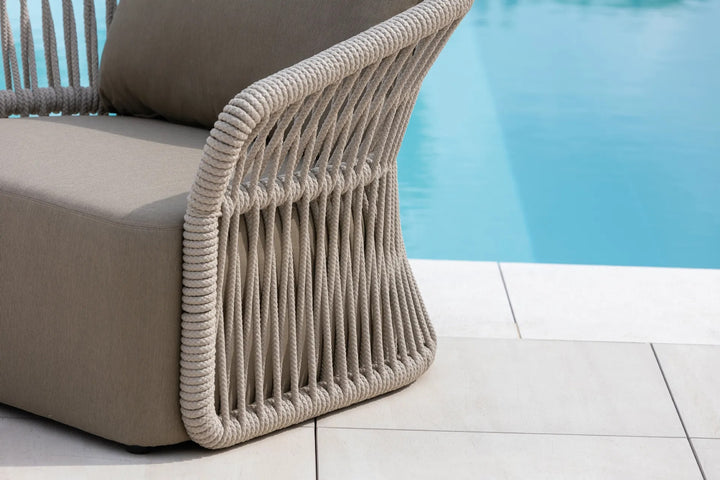 Thoma Outdoor Garden Balcony Sofa Set 2 Seater , 2 Single Seater 1 Center Table Set, Braid & Rope