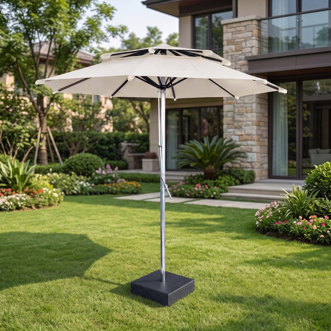 Grazia Luxury Centre Pole Garden Umbrella With Stand