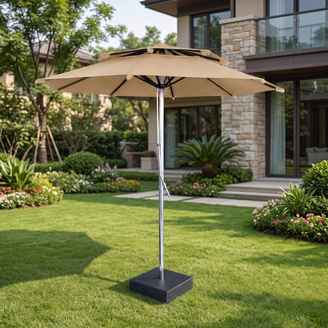 Grazia Luxury Centre Pole Garden Umbrella With Stand