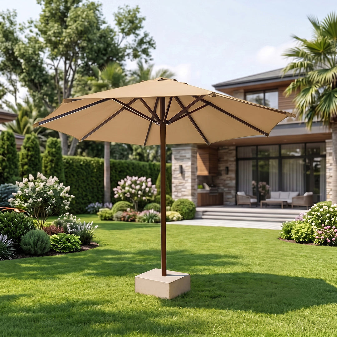 Fiore Luxury Centre Pole Garden Umbrella With Stand
