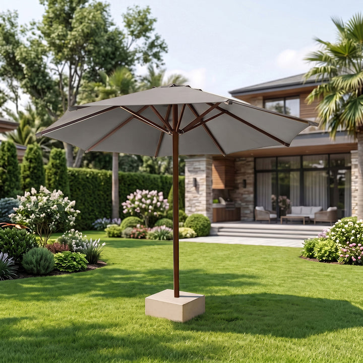 Fiore Luxury Centre Pole Garden Umbrella With Stand