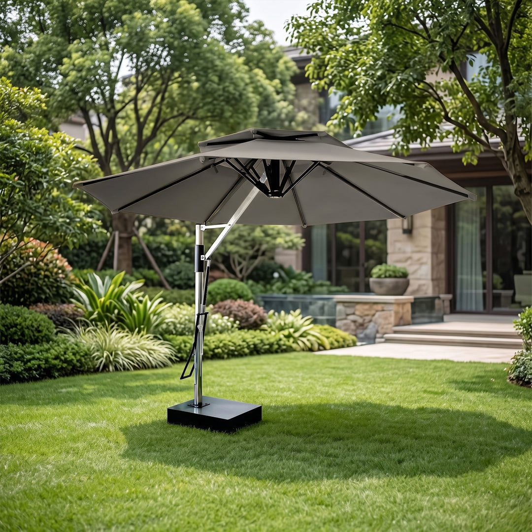 Spina Luxury Side Pole Garden Umbrella With Stand