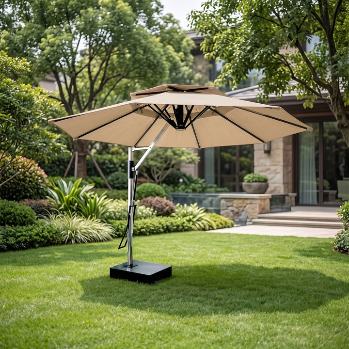 Spina Luxury Side Pole Garden Umbrella With Stand