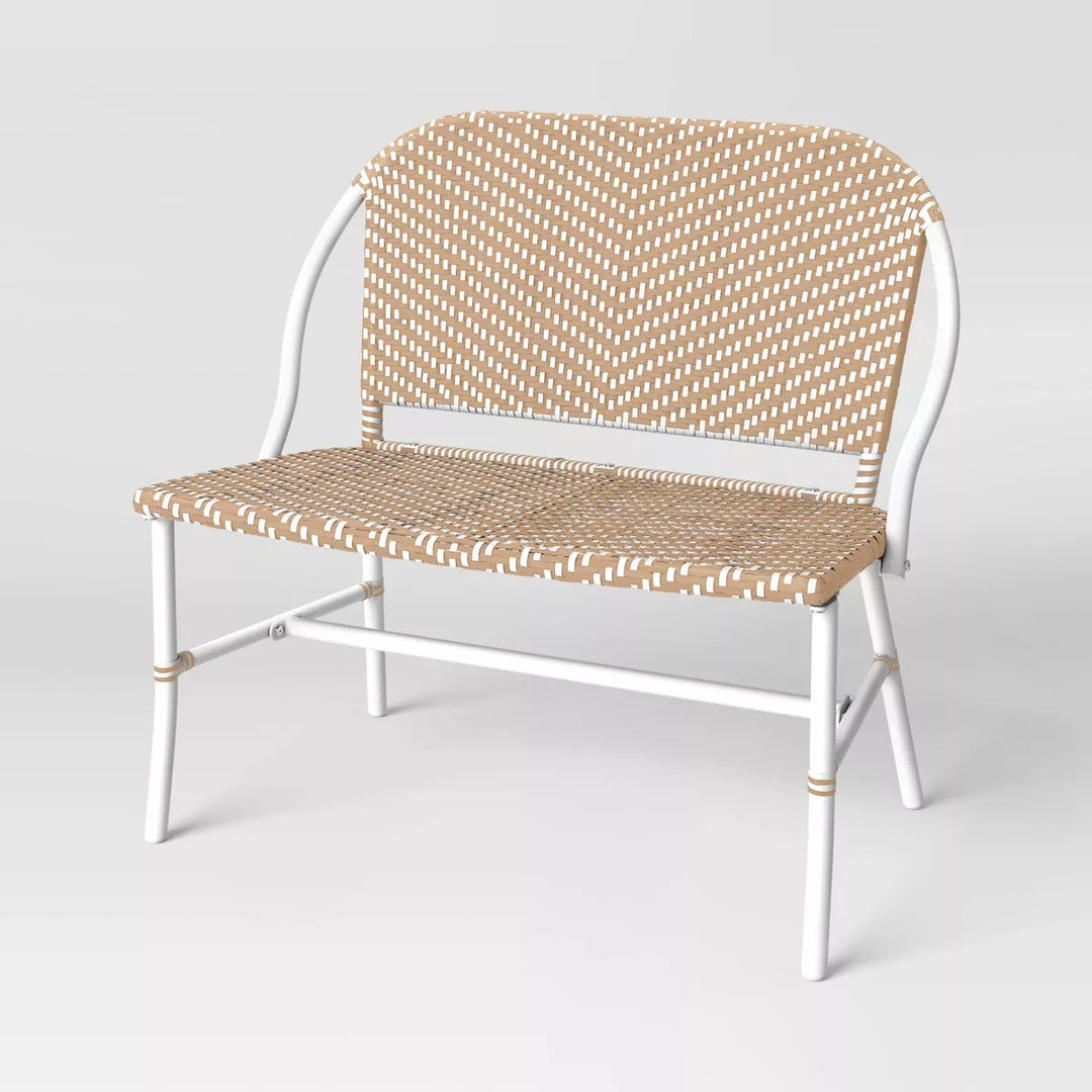 Wicker garden bench hotsell