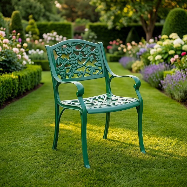 Levin Cast Aluminium Garden Patio Single Seater Chair