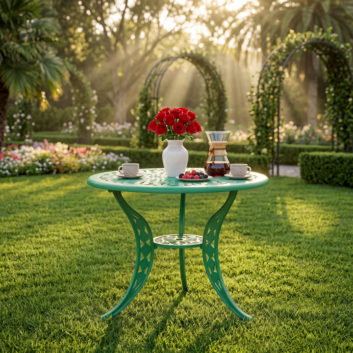 Evita Cast Aluminium Garden Patio 1 Table Set