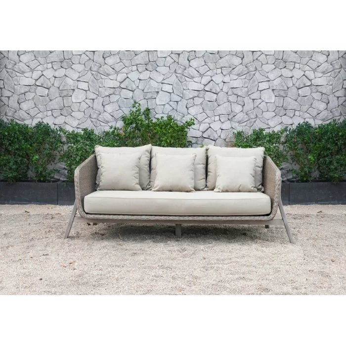 Belinda Outdoor Garden Balcony Sofa Set 3 Seater , 2 Single Seater and 1 Center Table Set (Grey)