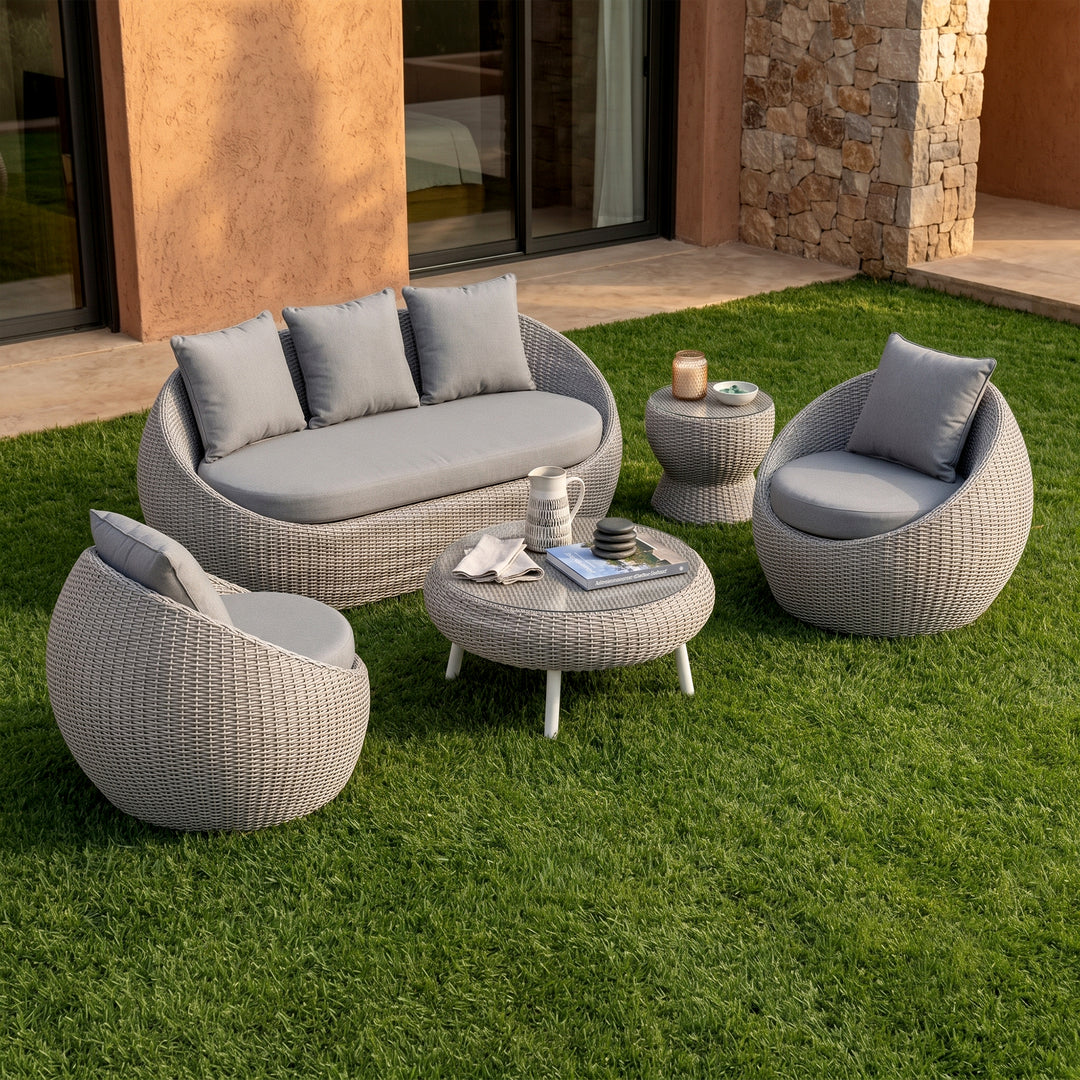 Ignazio Outdoor Sofa Set 3 Seater , 2 Single seater , 1 Side table and 1 Center Table