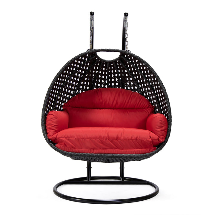 Fino Double Seater Hanging Swing With Stand For Balcony , Garden Swing (Dark Grey)