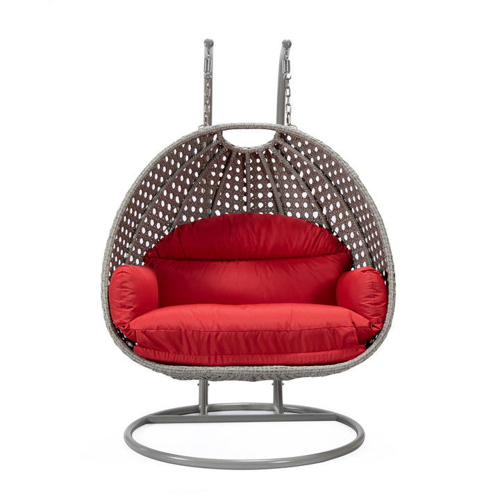 Dario Double Seater Hanging Swing With Stand For Balcony , Garden Swing (Silver)