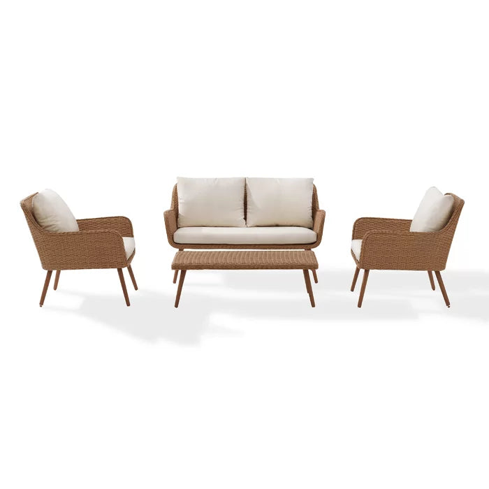 Violeta Outdoor Sofa Set 2 Seater, 2 Single seater and 1 Center Table (Brown)