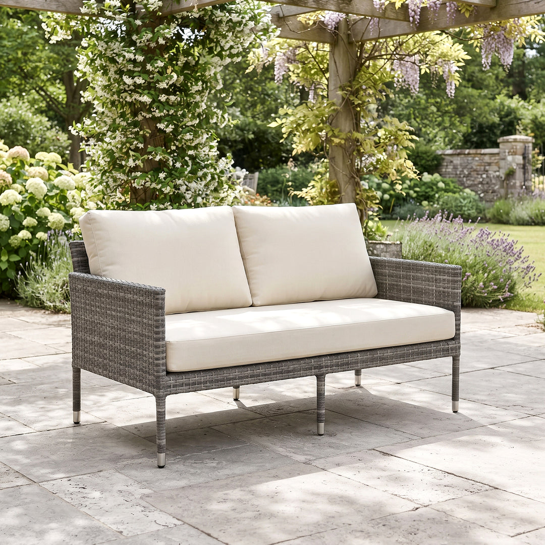 Mosè Outdoor Patio Sofa Set 2 Seater (Grey)