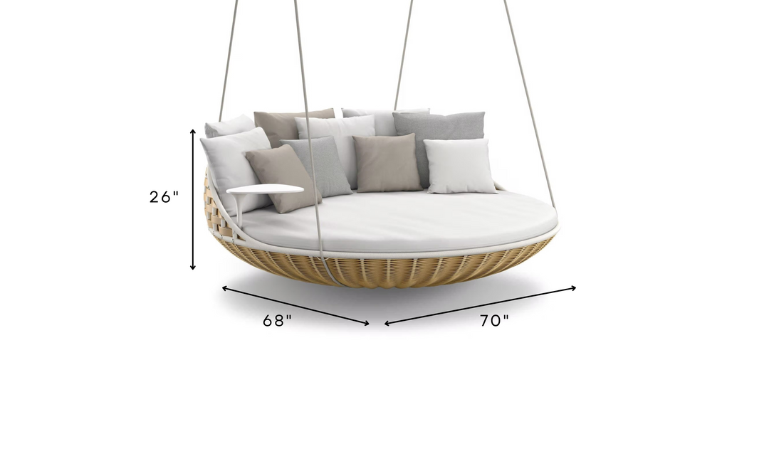 Teirtu Three Seater Hanging Swing Without Stand For Balcony , Garden Swing