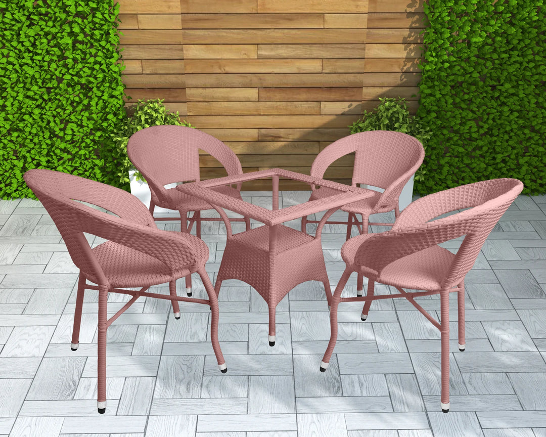 Bloom Outdoor Patio Seating Set 4 Chairs and 1 Table Set