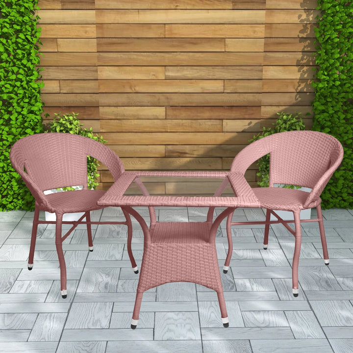 Hapit Outdoor Patio Seating Set 2 Chairs and 1 Table Set