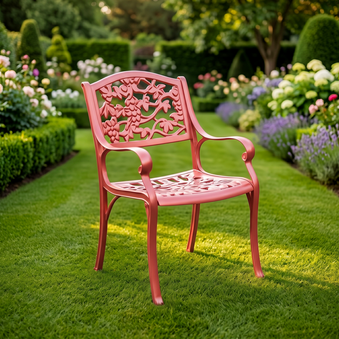 Levin Cast Aluminium Garden Patio Single Seater Chair