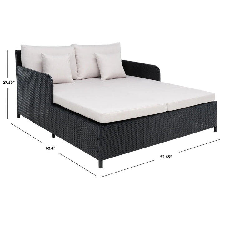 Heper Outdoor Poolside Sunbed With Cushion Daybed