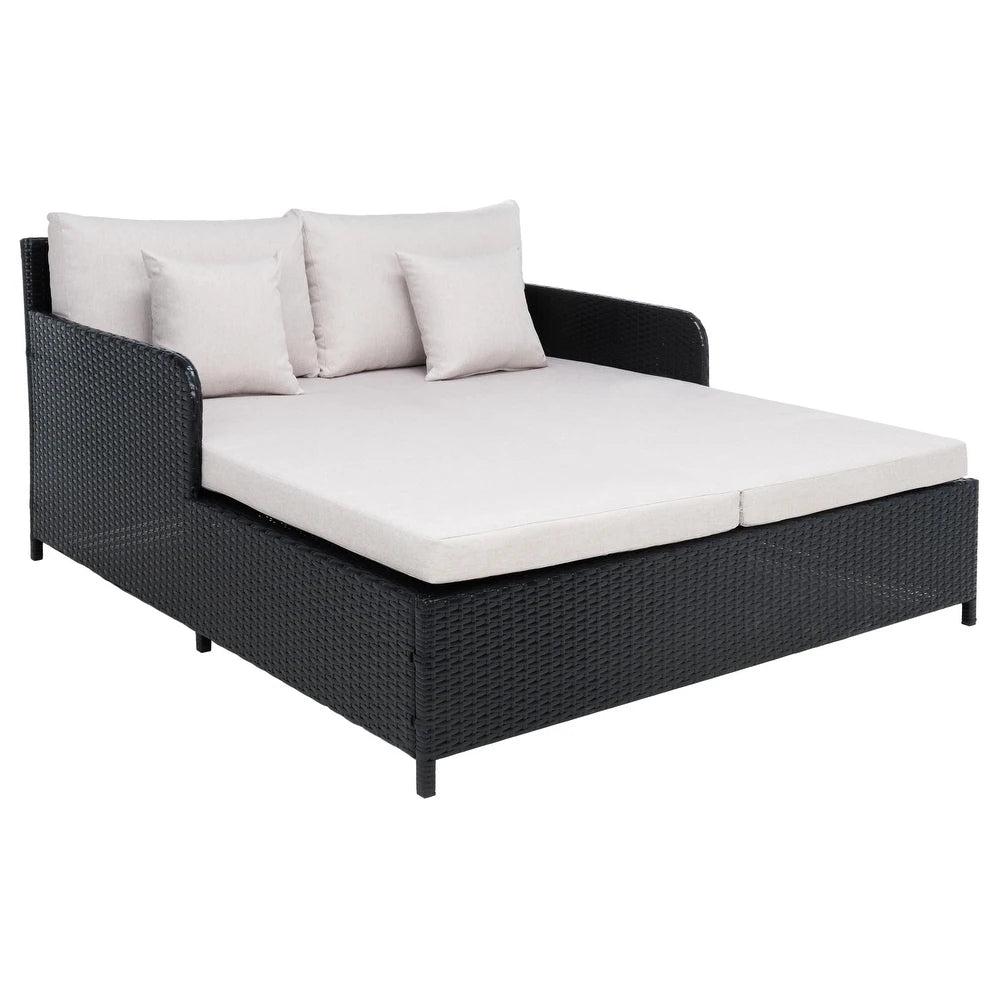 Heper Outdoor Poolside Sunbed With Cushion Daybed
