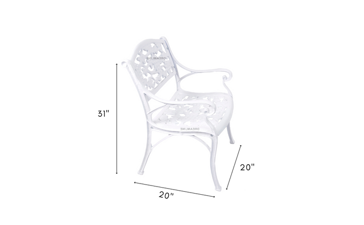 Tilo Cast Aluminium Garden Patio Seating 4 Chair and 1 Table Set